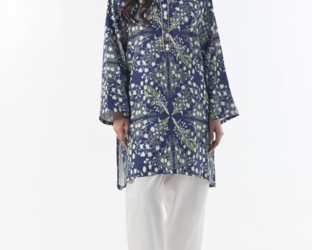 Stitched Boxy Printed Shirt