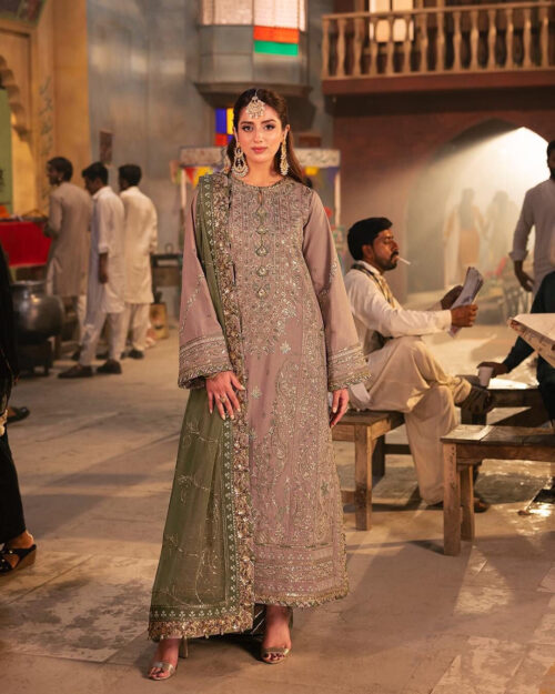 Asim Jofa Tea Pink Formal Chiffon J-24