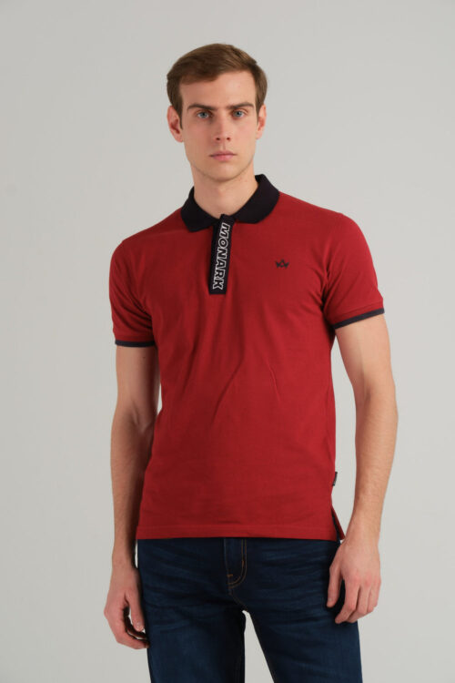 BASIC POLO WITH CONTRAST PLACKET