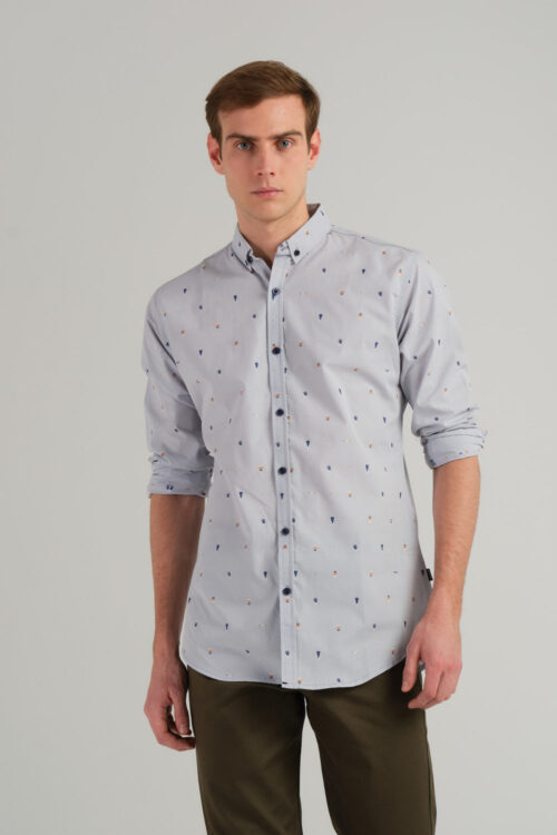 TEXTURED SLIM FIT WOVEN SHIRT