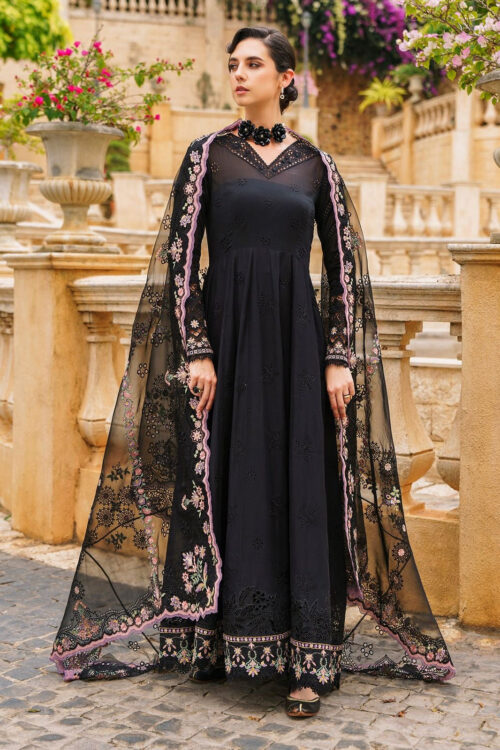 Baroque Black Lawn -24