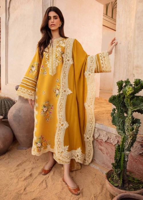 Crimson Mustard Printed Lawn-24