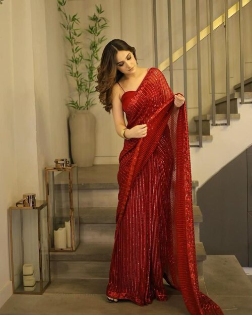 BA Red Saree J-24