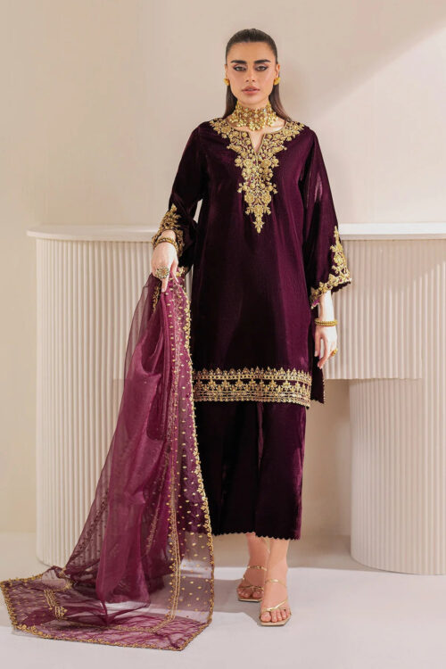Baroque Maroon Velvet HR-24