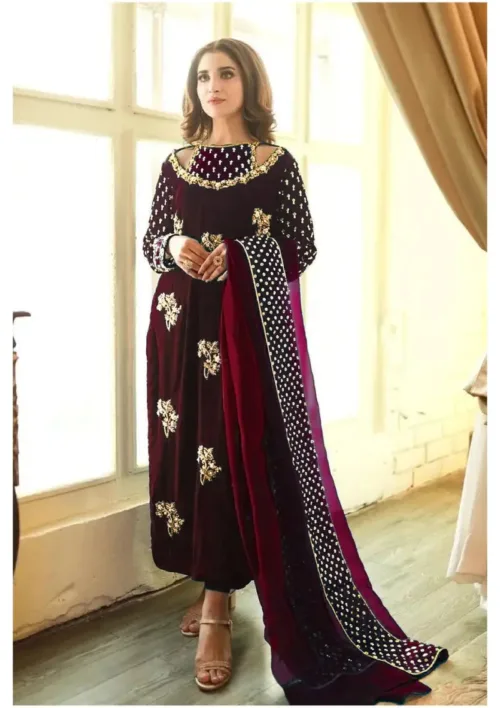 BA Maroon Velvet ZM-HR-24
