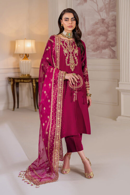 Baroque Red Formal Velvet WQ-24