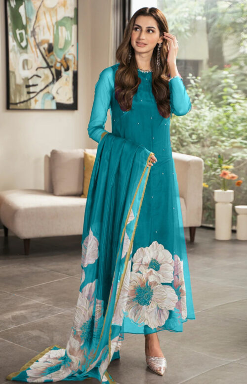 Lulusar Green Silk Wear