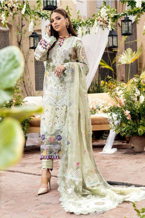 Maryum Hussain Pista Lawn HJ-24
