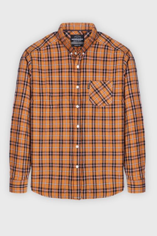 MUSTARD CHECKED CASUAL SHIRT