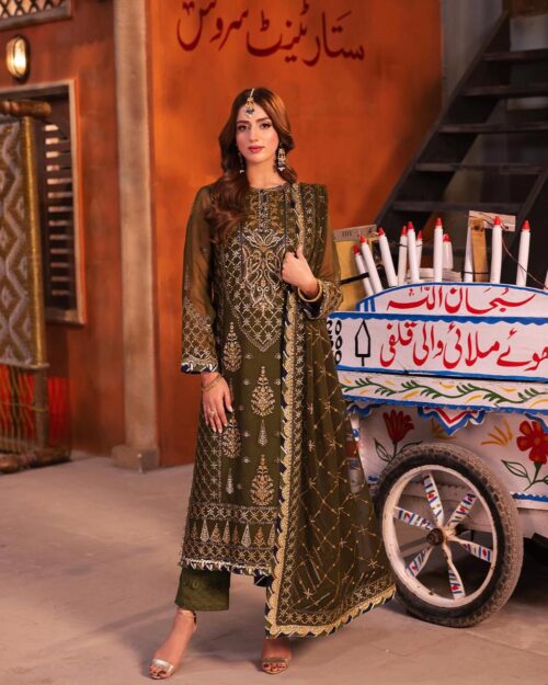 Asim Jofa Mehndi Green Formal J-24