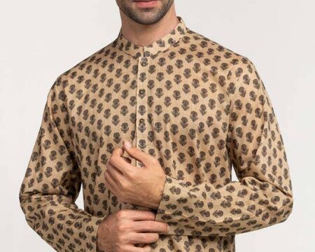 Beige Basic Kurta KR-PLN24-015