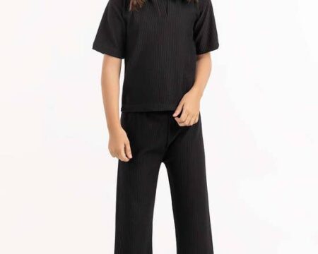 Toddler Girl Black Knit Shirt 224-412-075 T