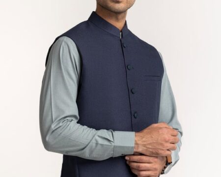 Blue Basic Waistcoat WC-PD24-021