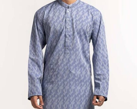 Blue Embroidered Kurta KR-EMB24-022