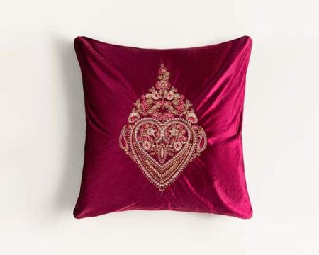 Classic Velvet Embroidered Cushion Cover
