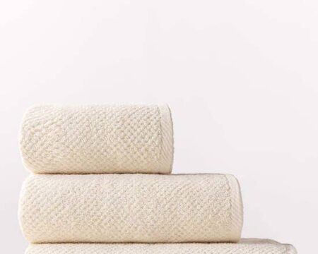 Cream Plain Combed Towel 24
