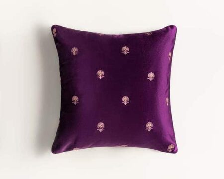 Ditsy Velvet Embroidered Cushion Cover