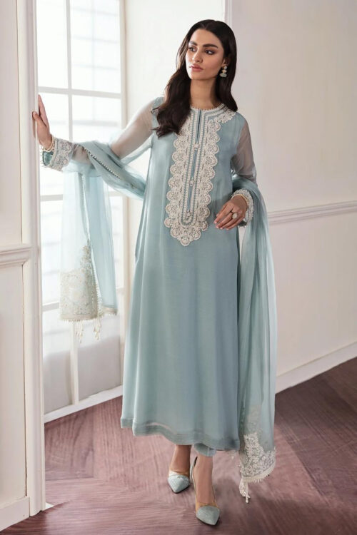 Baroque Sea Green Formal Chiffon J-24
