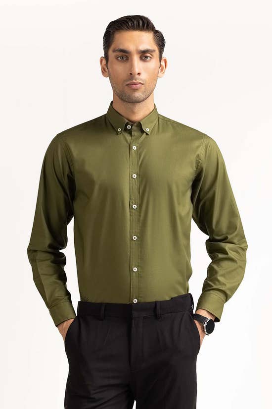 green basic formal shirt mn fs pd23 005 5