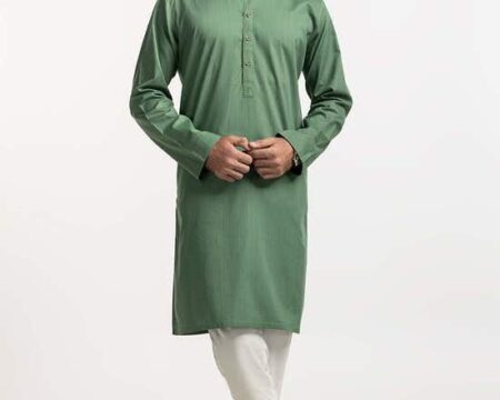 Green Basic Kurta KR-PLN24-023