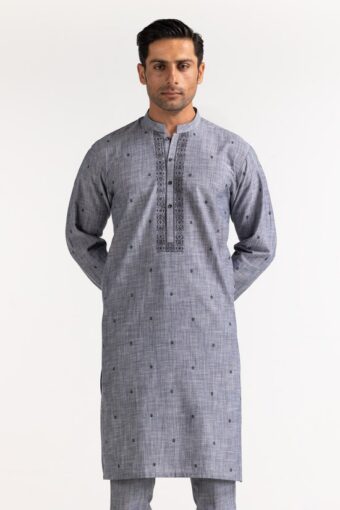 grey embroidered suit sk e24 034 7