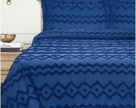 Indigo Tufted Quilt cover