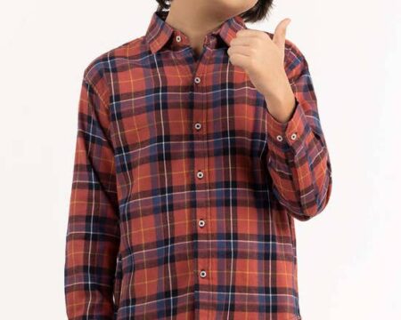 Junior Boy Salmon Casual Shirt 224-317-014