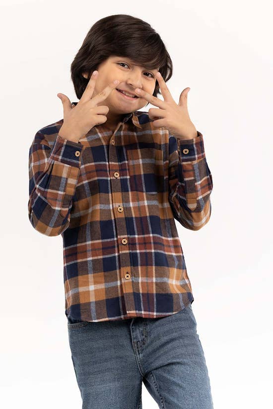 junior boys navy brown casual shirt 224 317 012 4