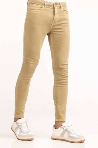 khaki basic casual trouser mn trc ss23 002 c 1
