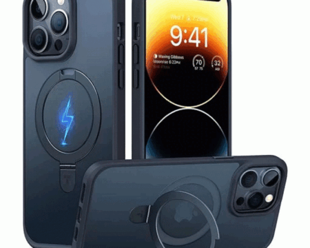Torras UPRO Ostand Series Phone Case for iPhone 14 Pro Max – Black – X003BZMC1R