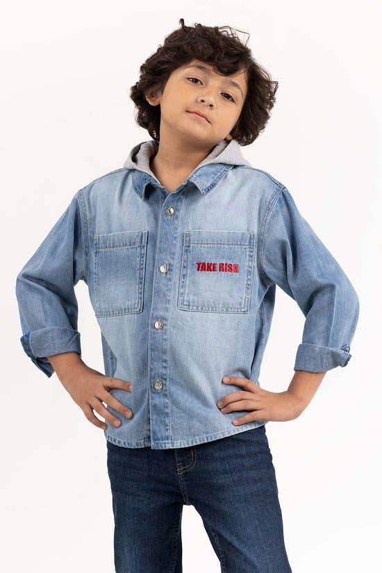 light wash junior boys shirt 224 317 002 6