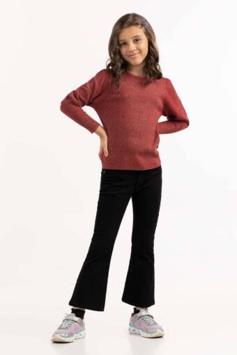 maroon knit sweater 224 411 033 5
