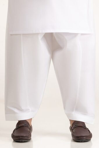 men ethnic shalwar color white blended regular fit sh bld24 001 half front