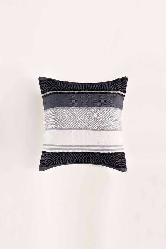 monochrome woven cushion 1