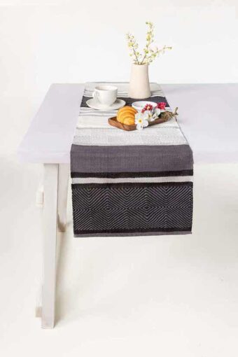 monochrome woven table runner 1