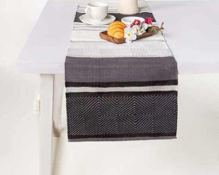 Monochrome Woven Table Runner