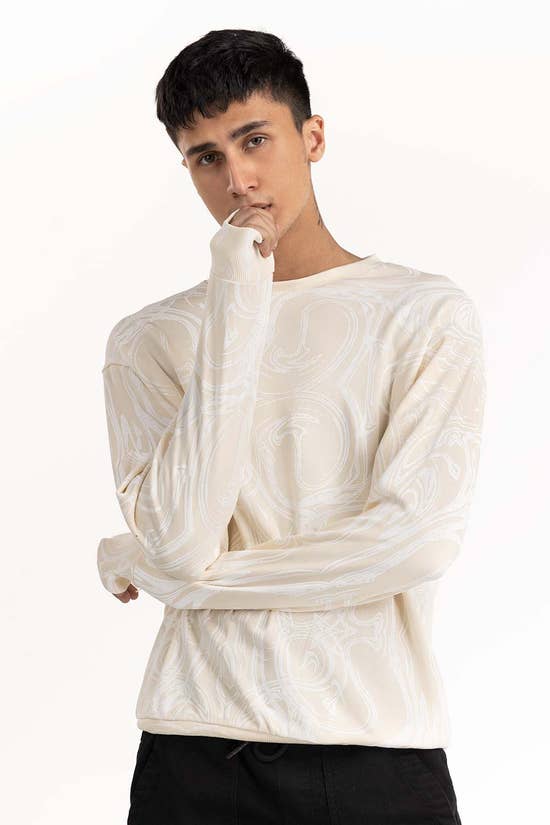 off white all over printed sweatshirt 224 112 060 5