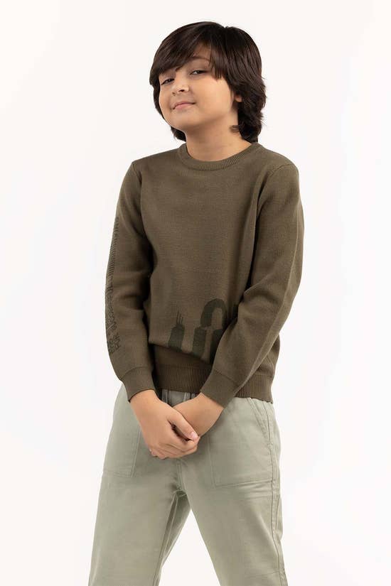 olive green junior boys sweater 224 311 027 6