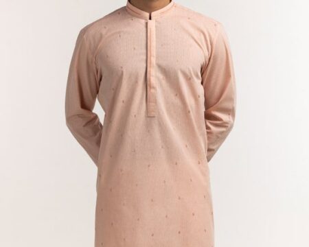 Peach Embroidered Kurta KR-EMB24-029