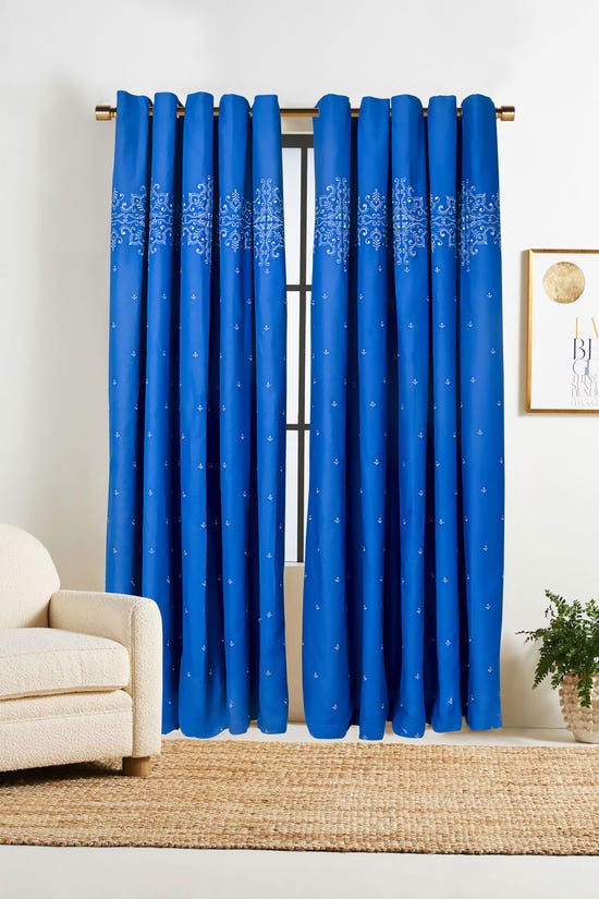 peacock embroidered curtain 1