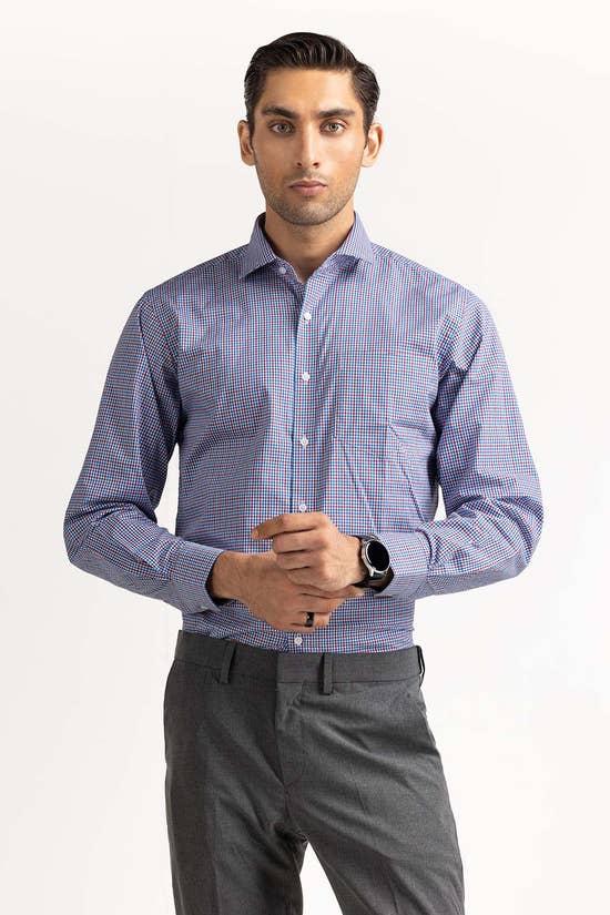 red blue yarn dyed formal shirt mn fs yd23 006 5