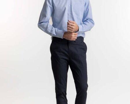 Sky Blue Self Textured Formal Shirt MN-FS-PD24-085