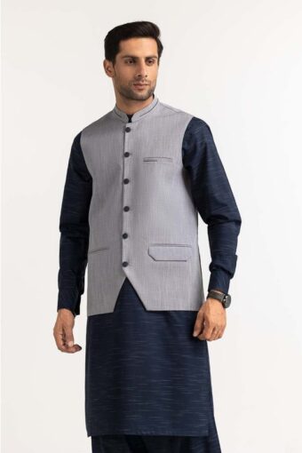 sliver grey basic waist coat wc pd23 009 3