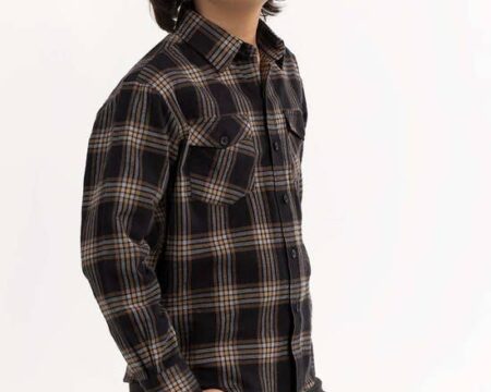Toddler Boy Black Silver Checkered Casual Shirt 224-317-011