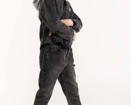 Toddler Boy Charcoal Overshirt With Removable Hood 224-317-003