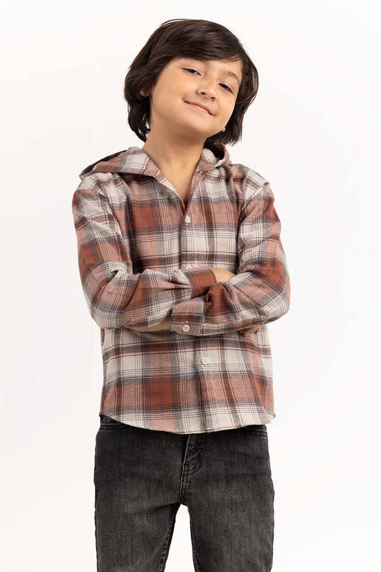toddler boys rust beige casual shirt 224 317 007 5