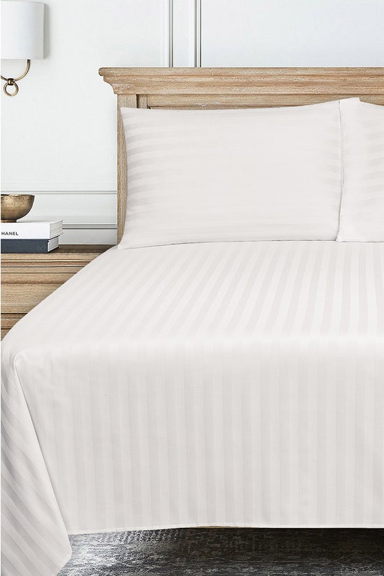 white stripe satin t 250 bedsheet set 1 3
