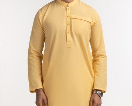 Yellow Basic Kurta KR-STY24-013
