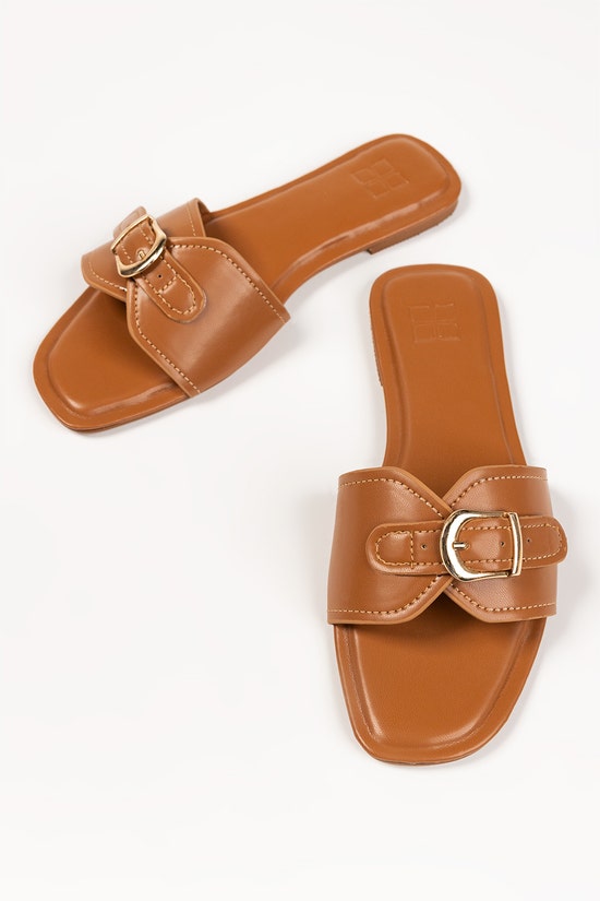 427882 women tan slipper ideas front 1