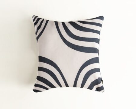 Black Curves Digital Printed Cushion Cover
